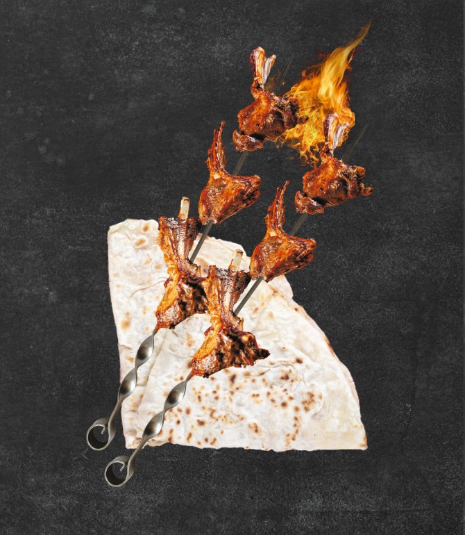 Шашлык из каре баранины