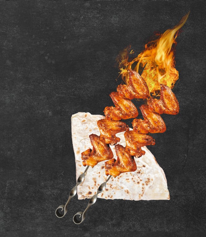 Шашлык из куриных крылышек