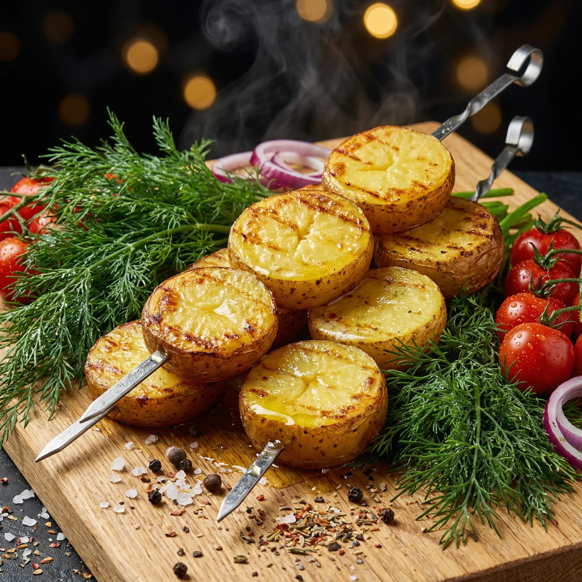 Картофель на мангале